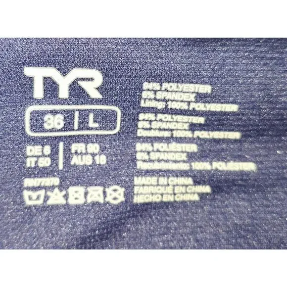 TYR Jammer Swim Shorts Women's Blue Drawstring Athletic Swimwear - Picture 3 of 7